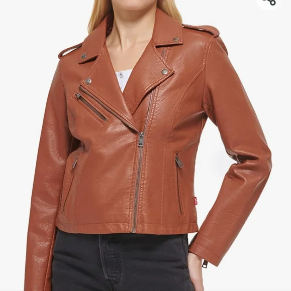 NEW VEGAN LEATHER MOTO JACKET NEW - Picture 2 of 12